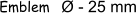 Emblem Ø - 25 mm
